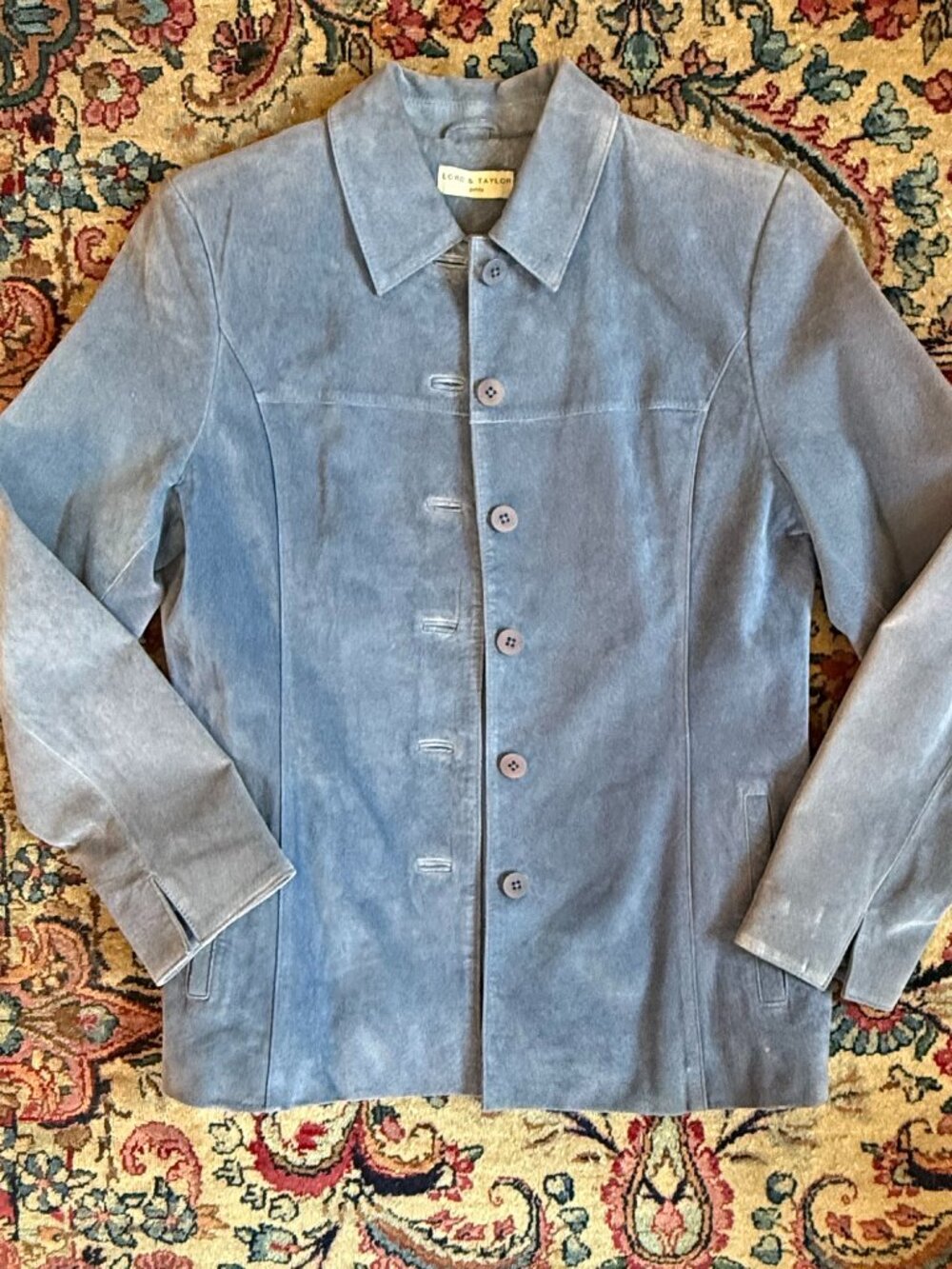Vintage Powder Blue Suede Jacket